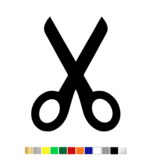 Losse Plexiglas 3D Schaar wanddecoratie voor aan de muur