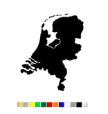 Losse Plexiglas 3D Kaart van Nederland wanddecoratie voor aan de muur