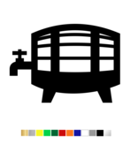 Losse Plexiglas 3D Wijnvat wanddecoratie voor aan de muur