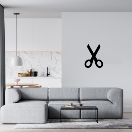 Losse Plexiglas 3D Schaar wanddecoratie voor aan de muur