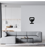 CombiArt Losse Plexiglas 3D Wijnglas wanddecoratie voor aan de muur