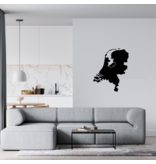 Losse Plexiglas 3D Kaart van Nederland wanddecoratie voor aan de muur
