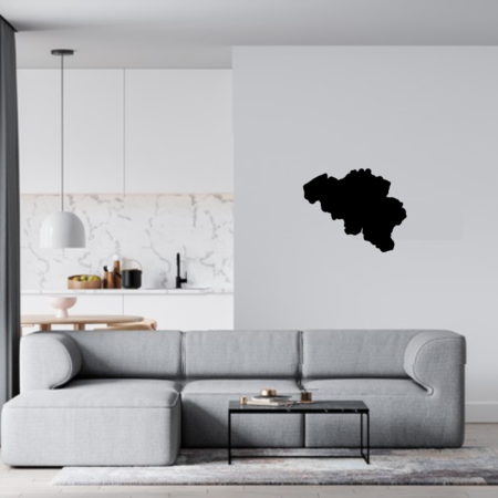 Losse Plexiglas 3D Kaart van België wanddecoratie voor aan de muur