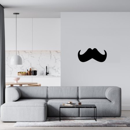 Losse Plexiglas 3D Snor wanddecoratie voor aan de muur