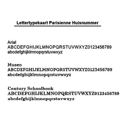 Parisienne Kunststof Huisnummer en Naambordje