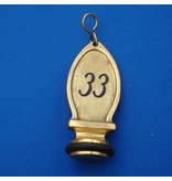 BOMBASTIC Messing Hotelsleutelhanger- in verschillende maten en uitvoering verkrijgbaar