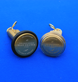 CASTEL massief Messing Hotelsleutelhanger incl. stootring en S-haak - in verschillende uitvoeringen leverbaar