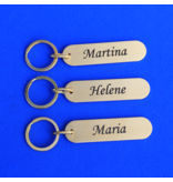 CombiCraft Felix ovale hotelsleutelhangers in gesatineerd en ongelakt Messing 78x20mm, 67x37mm of 85x45mm in een dikte van 1½mm.