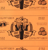 CombiCraft 500 Consumptiebonnen in de vorm van bankbiljetten van de Bacchusbank in het formaat 105 x 54,6mm, los gesneden.