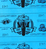 CombiCraft 500 Consumptiebonnen in de vorm van bankbiljetten van de Bacchusbank in het formaat 105 x 54,6mm, los gesneden.