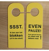 Eigen ontwerp Niet-Storen of Do-Not-Disturb Deurhangers 75 x 210mm Kunststof - Model TOWER