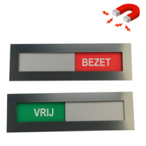 Vrij-bezet bordjes met magneetband