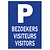 P-Bord, Parkeren bezoekers visiteurs visitors