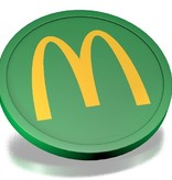 Plastic munten met rand 100 stuks Ø29mm diverse kleuren met een bedrukking voor kleinverbruikers - handmatig bestellen