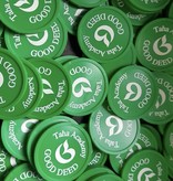 Plastic munten met rand 100 stuks Ø29mm diverse kleuren met een bedrukking voor kleinverbruikers - handmatig bestellen