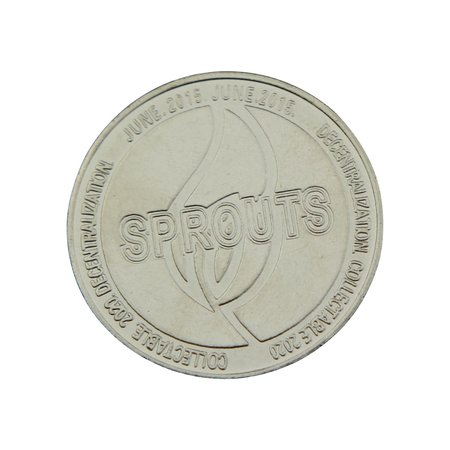 Staal vernikkelde Sprouts-munten Ø40x2,0mm - per 100 stuks