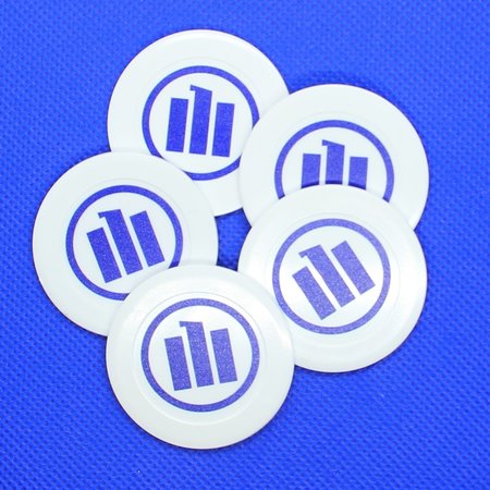 Plastic munten Casinomodel Ø40mm met een bedrukking per 100 stuks - handmatig bestellen