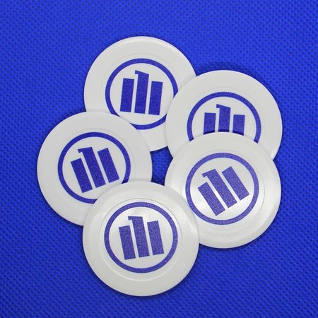 Plastic munten Casinomodel Ø40mm met een bedrukking per 100 stuks - handmatig bestellen