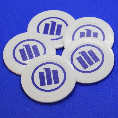 Plastic munten Casinomodel Ø40mm met een bedrukking per 100 stuks - handmatig bestellen