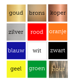 CombiCraft Nummerplaatjes Kunststof Vierkant met afgeronde hoeken 1,6mm dik met gravering en 2 gaatjes links en rechts