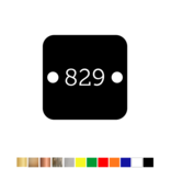 CombiCraft Nummerplaatjes Kunststof Vierkant met afgeronde hoeken 1,6mm dik met gravering en 2 gaatjes links en rechts