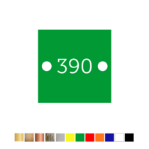 Kunststof Vierkant met 2 gaatjes L+R