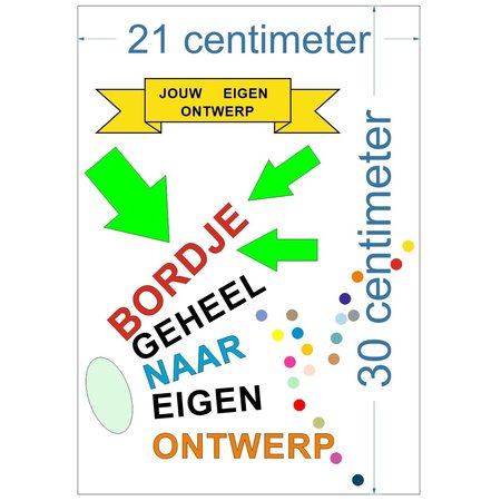 Aluminium CombiPaneel Bordje met jouw eigen ontwerp 21x30cm (ca. A4) - handmatig bestellen