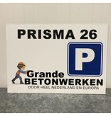 Aluminium bedrijfsbordje met jouw eigen ontwerp 30x21cm (ca. A4) - handmatig