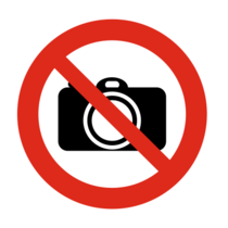 Verboden te fotograferen bordje