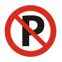 Verboden te parkeren bordje