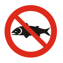 Verboden te vissen bordje