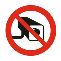 Geen cameratoezicht bordje