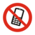 Verboden voor mobiele telefoons bordje