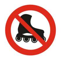 Verboden voor rolschaatsen bordje