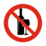 CombiCraft Verboden voor nuttigen wijn bordje Aluminium Ø75mm met tape
