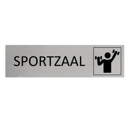 CombiCraft Aluminium Bordje Sportzaal 165x45mm met tape