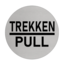 Aluminium deurbordje TREKKEN - PULL Ø75mm met tape