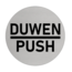 Aluminium deurbordje DUWEN - PUSH Ø75mm met tape