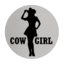 Dames (Cowgirl) toiletbordje Aluminium Ø75mm met tape