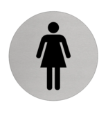Dames toiletbordje Aluminium Ø75mm met tape