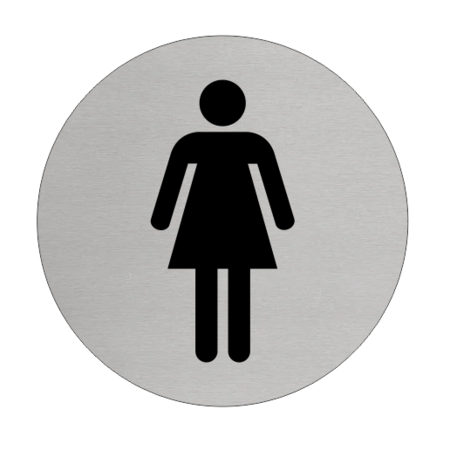Dames toiletbordje Aluminium Ø75mm met tape