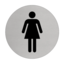 Dames toiletbordje Aluminium Ø75mm met tape