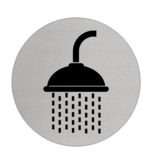 Douche - Badkamer Aluminium deurbordje  Aluminium Ø75mm met tape