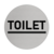 Aluminium deurbordje TOILET