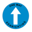 Eenrichting Pijl of One Way bordje Aluminium Ø75mm met tape