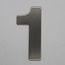 CombiCraft RVS / Edelstaal 3D Nummer of Huisnummer 1 zonder bevestiging