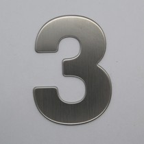 RVS 3D Nummer 3 zonder bevestiging