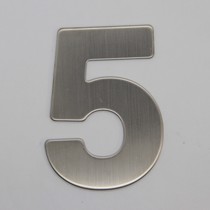 RVS 3D Nummer 5 zonder bevestiging