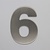 RVS 3D Nummer 6 zonder bevestiging