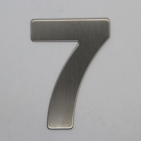 RVS / Edelstaal 3D Nummer of Huisnummer 7 zonder bevestiging